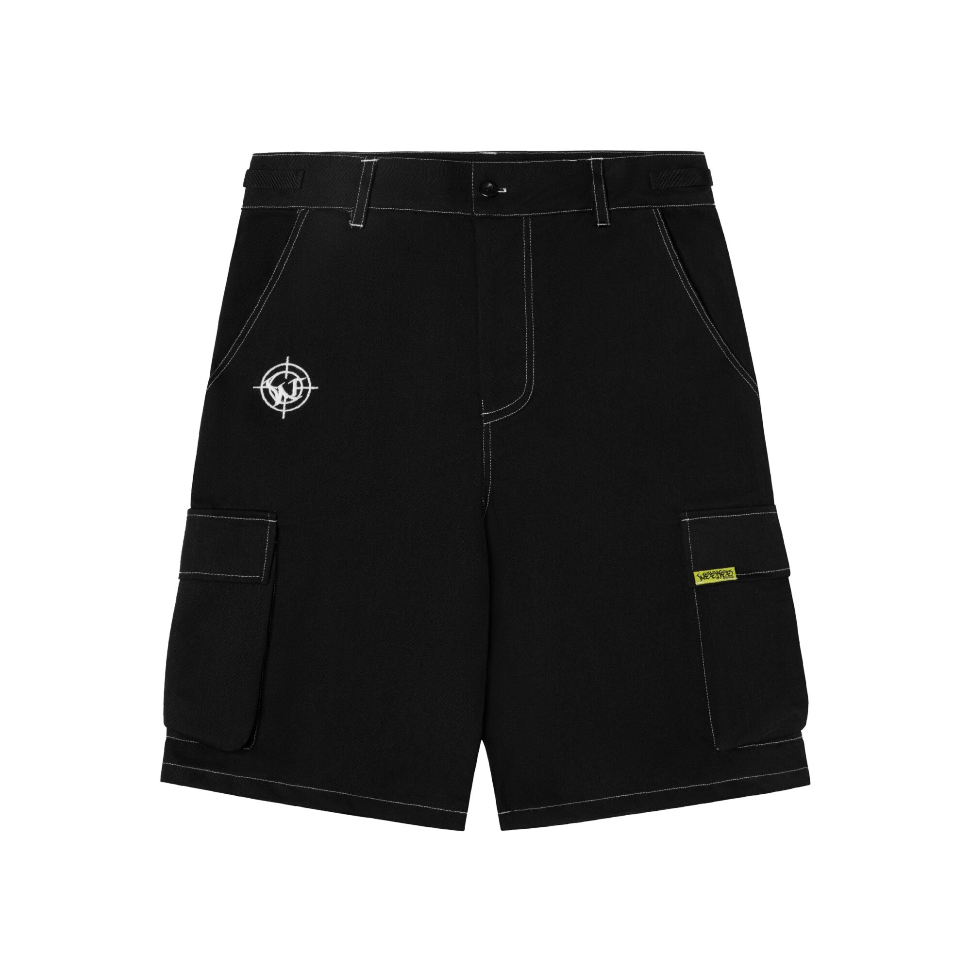 WHDC BLACK BAGGY SHORTS JEAN KAKI