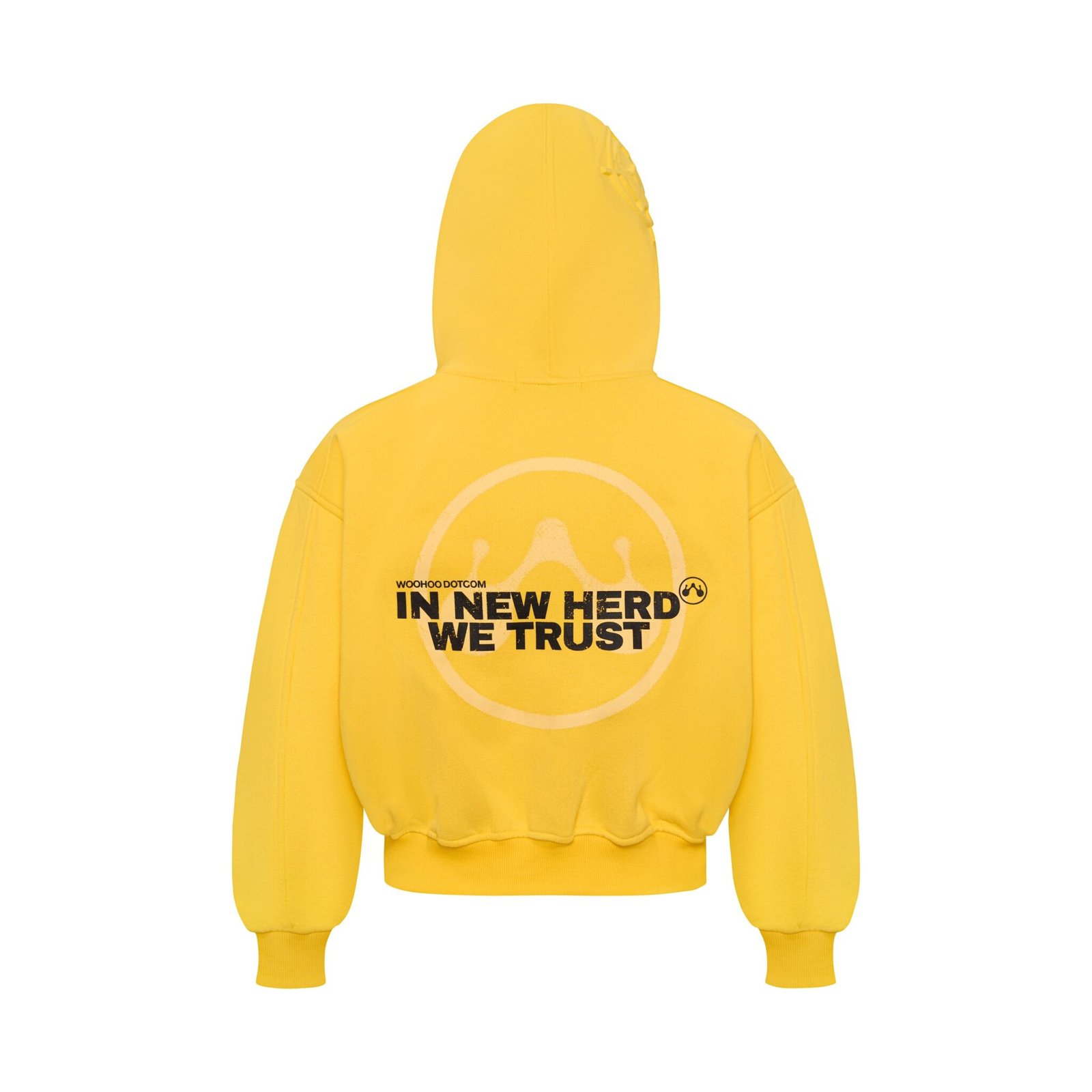 WHDC BOXY ZIP HOODIE IN YELLOW