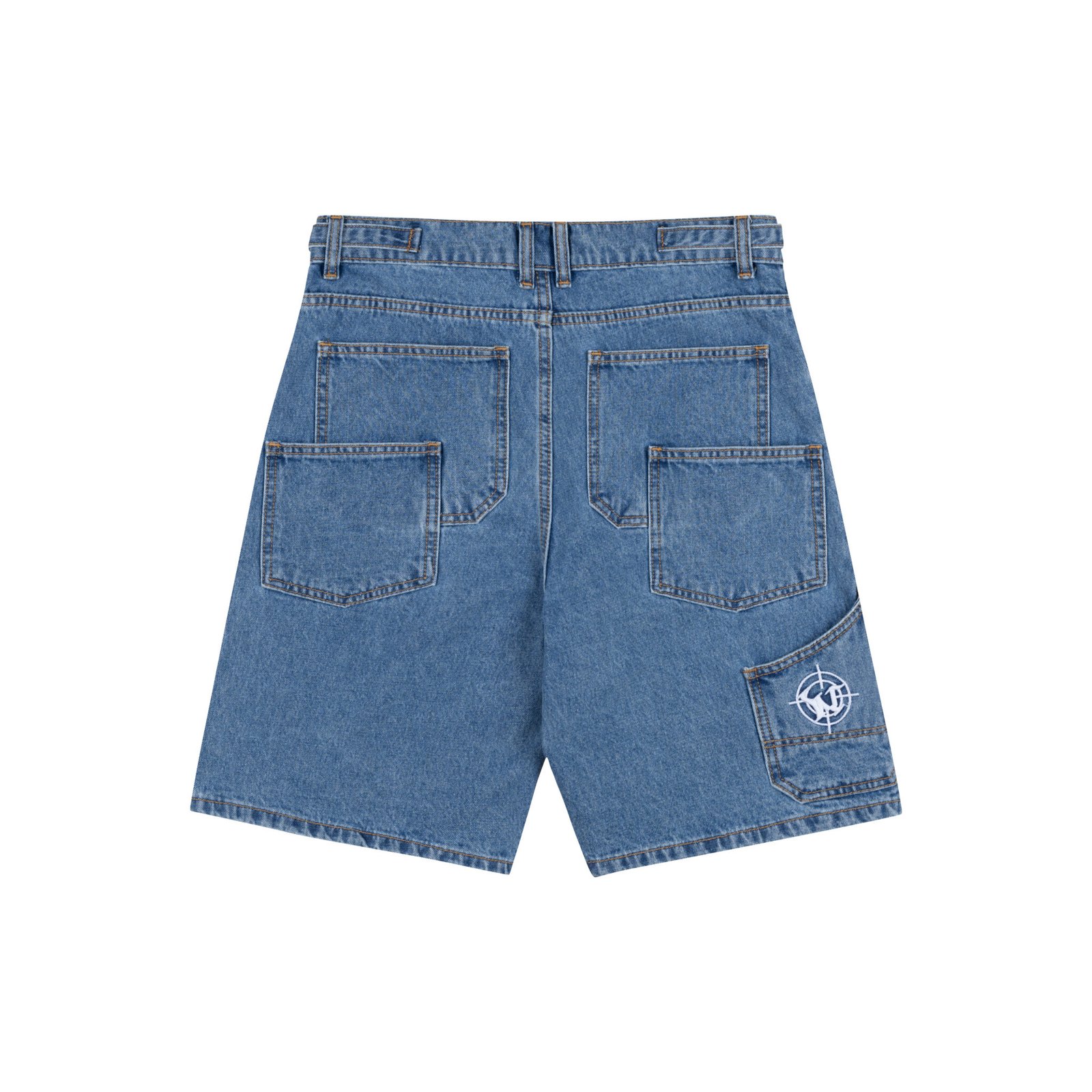 WHDC DENIM UTILITY JORTS - BLUE