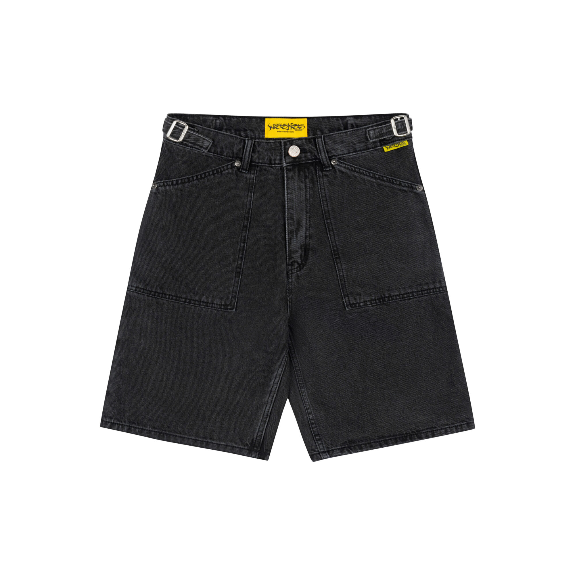 WHDC DENIM UTILITY JORTS – WASHED BLACK