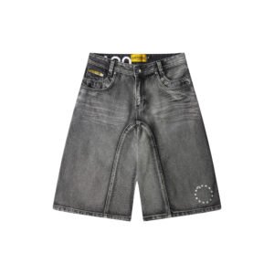 WHDC SRVIVR BAGGY DENIM SHORTS IN WASHED BLACK
