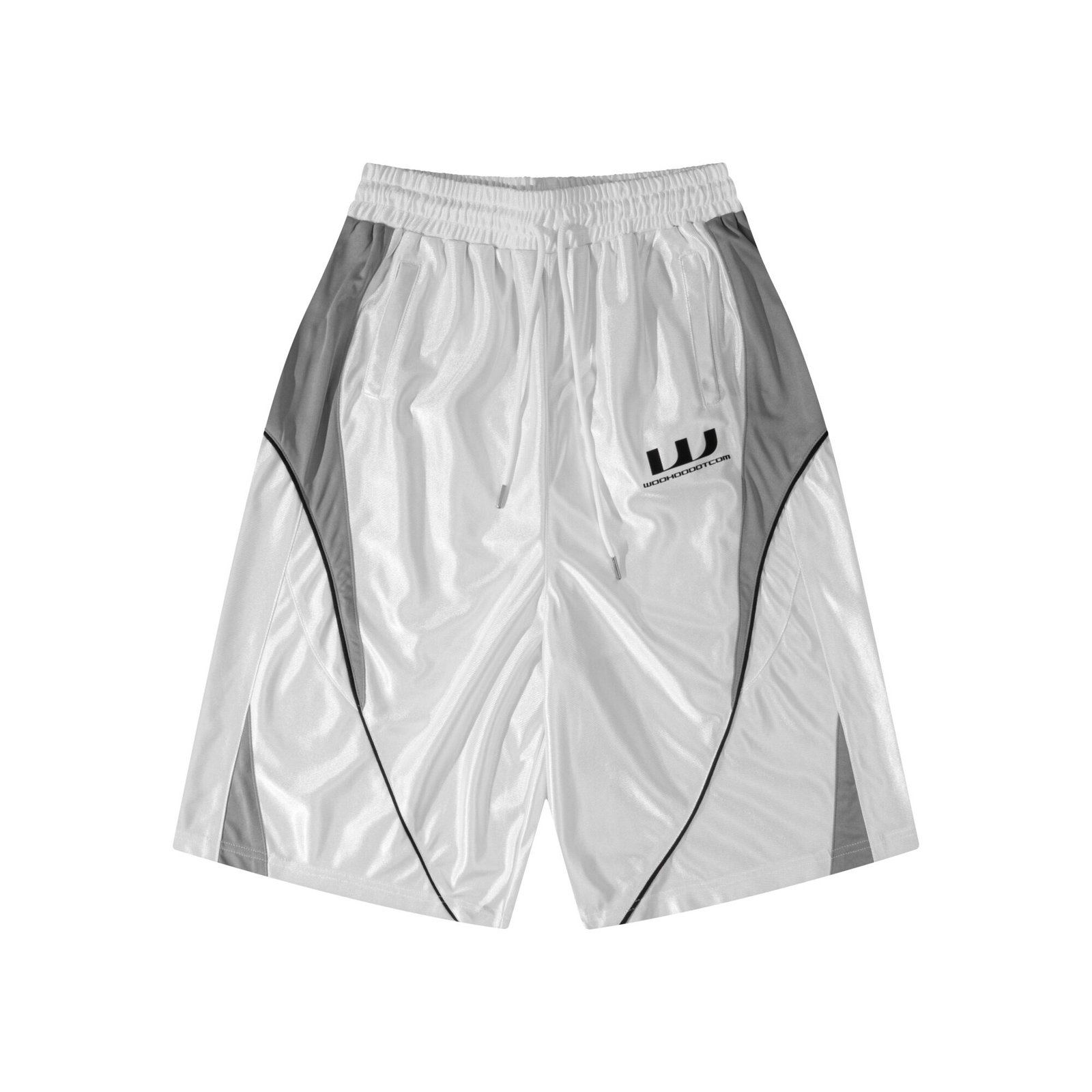 WHDC BASKETBALL BAGGY SHORTS IN WHITE